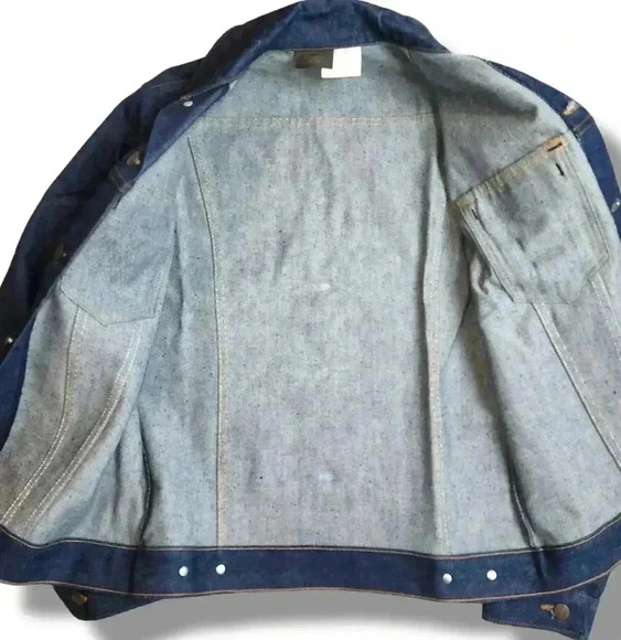 🔥 Vintage NWOT denim jacket from Sears and Roebucks.Minty and Raw. Size Large - Picture 2 of 12